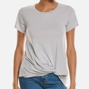 EUC Bobi Tie Detail Tee in Gray